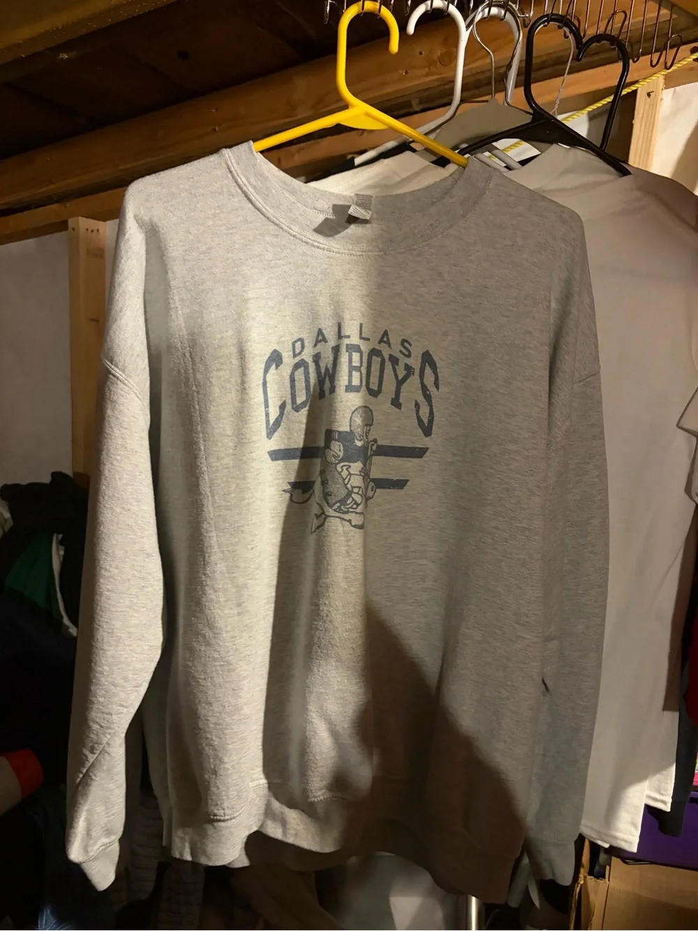Vintage dallas cowboys nfl football throwback graphic print sweatshirt size XL